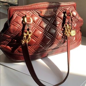 Brahmin quilted leather bag with gold hardware